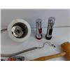 Image 5 : Flashlights, Meat Tenderizer Mallet, Wall Socket, Light Bulb Holder, Shade Bracket