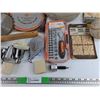 Image 5 : Circular Saw Blades, Chalk Line, Metal Brush, Baseball, Stubby Socket Set, Wood Ornaments, Misc