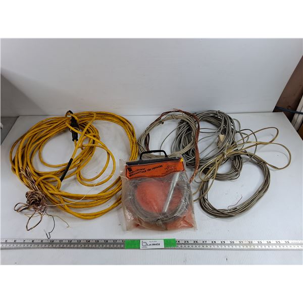 Extension Cord, Assorted Cables & Drain Clearer