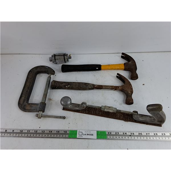 Hammers, Wood Plane, C Clamp, Misc
