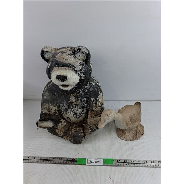 Garden Bear & Duck Decor