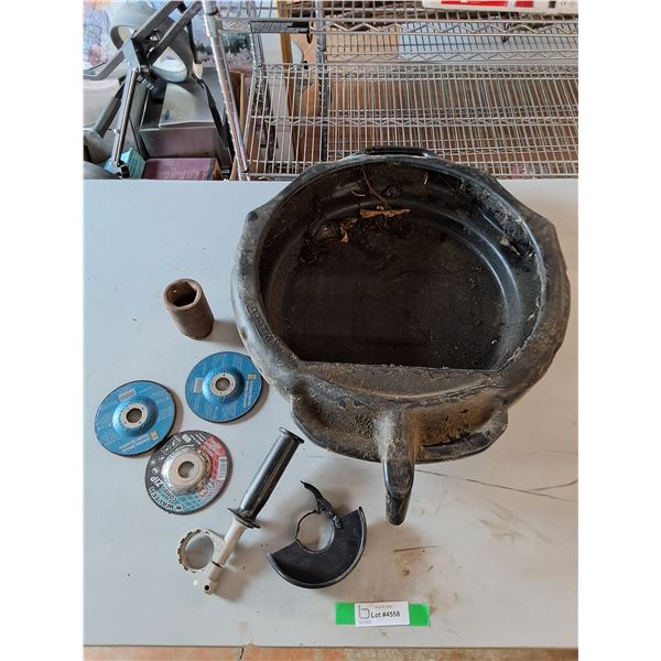Oil Pan, Angle Grinder Discs, Angle Grinder Shield, Socket & Handle