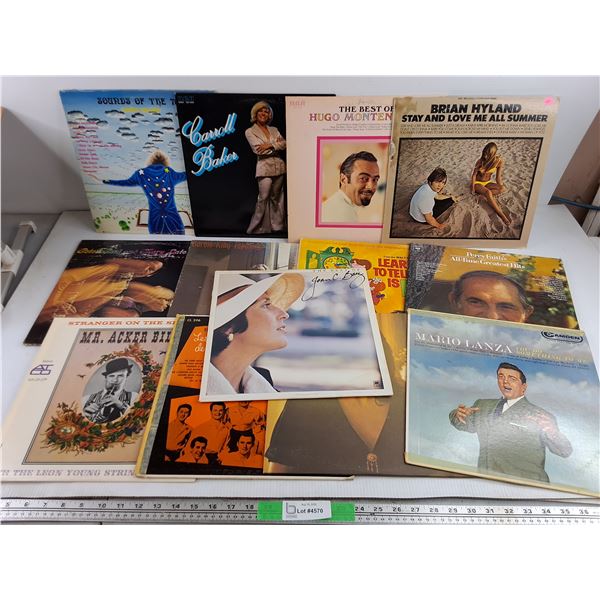 Assorted Vinyl Records - Brian Hyland, Caroll Baker, Percy Faith, Misc
