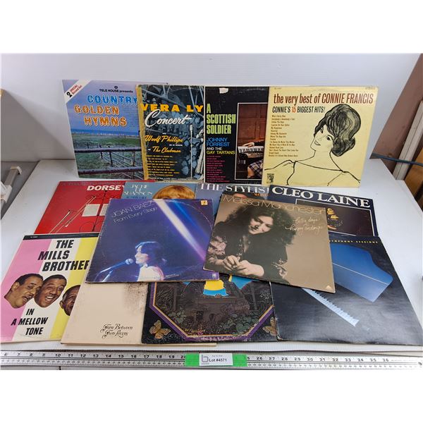 Assorted Vinyl Records - Melissa Manchester, The Mills Brothers, Connie Francis, Misc