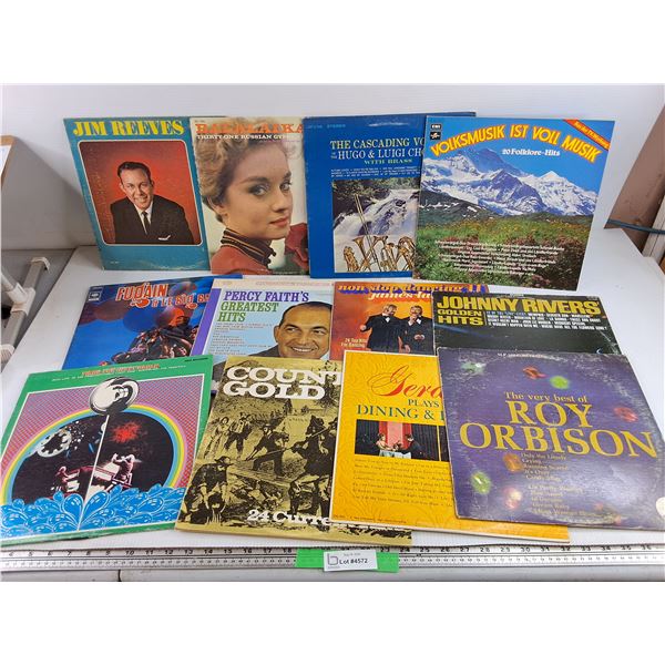 Assorted Vinyl Records - Johnny Rivers, Jim Reeves, Roy Orbison, Misc
