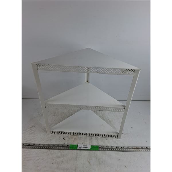 3 Tier Metal Room Corner Triangle Shelving Unit