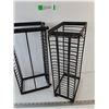Image 4 : (2) Black Metal Freestanding Racks for Media