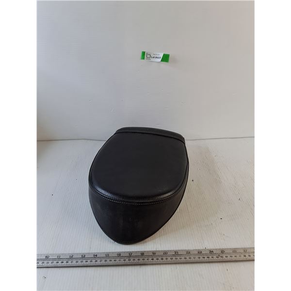 Black Leather-Style Motorcycle Seat
