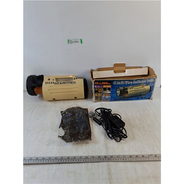 4-in-1 Tire Inflator 200 and Lighter To Lighter Car Starter Both Untested As-Is