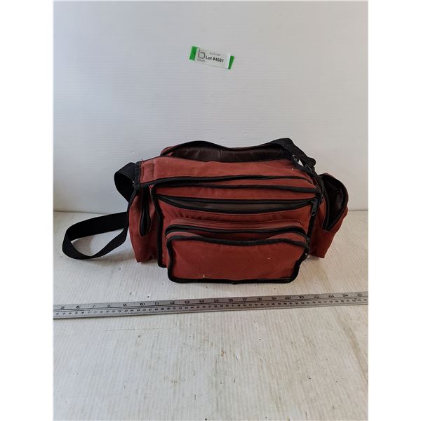 Burgundy Travel Bag with Keychain