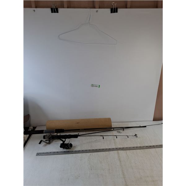 (1) Zebco 27" Ice Fishing Rod, (1) Quantum 66" Fishing Rod