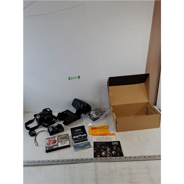 (2) Cameras Samsung S630 Canon PowerShot SX10IS, Manuals, (2) Cassettes
