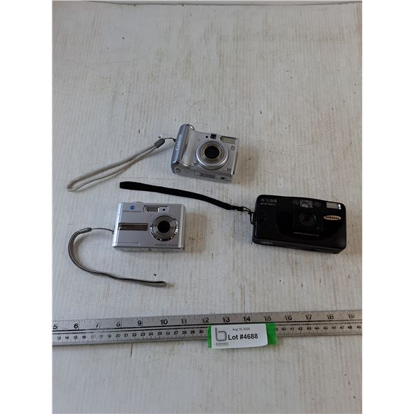 Samsung AF-Slim-R, Konica Minolta , Canon PowerShot A540 All Untested