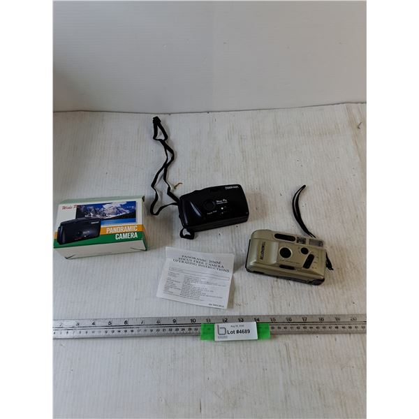 (2) Cameras, Bell Howell F3-5 and Panorama Wide Pic With Manual and Box, Both Untested