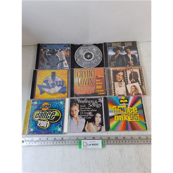 (9) CDs, Brooks & Dunn, Ace of Base, Megan Mix, Dance Mix '95, Kickin' Country