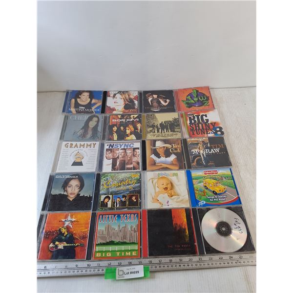 (20) CDs, Cher, Bon Jovi, Shania Twain, Tim McGraw, Fisher-Price, Terri Clark, NSync