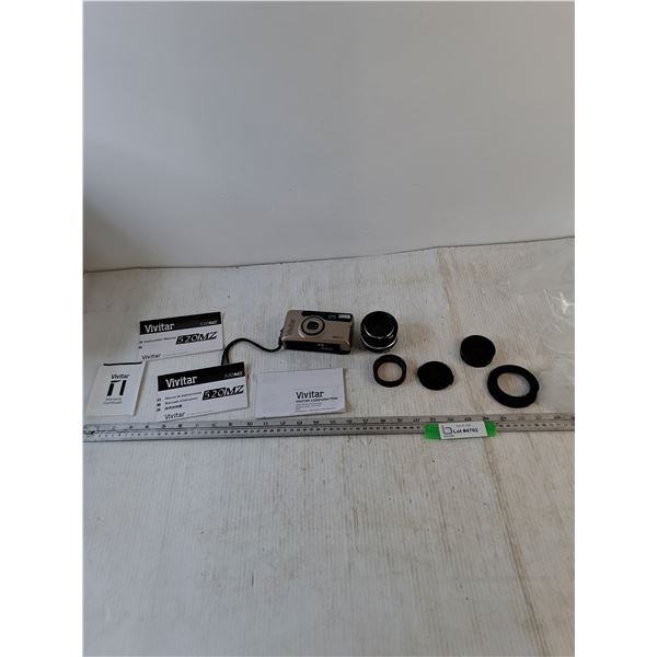 Vivitar 520MZ Camera with Warranty, Manual, Incompatible Lenses Nikon 50mm, Misc