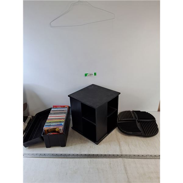 Turning Table and CD Turning Display Rack, Case of CDs, Sugarland, Amy Sky, Aqua, Faith Hill