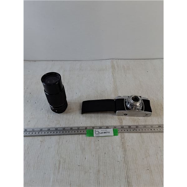 Seikosha-MX Century 35 Camera As-Is and Incompatible Unidentified Zoom Lens