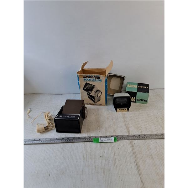 Pana-vue Zoom Deluxe Works Without Power and Lumex Clearvue Zoom Slide Viewers