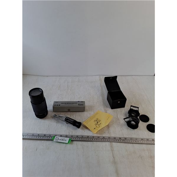 Master Refractometer, (2) AF35-II Lenses, (1) MC 70-210mm Lens