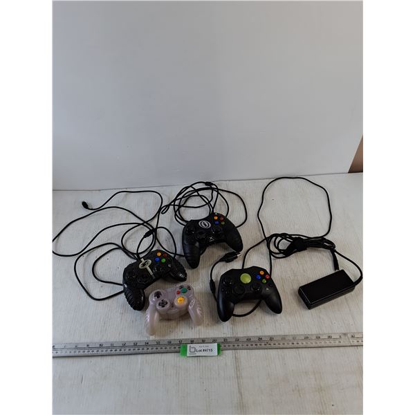 (3) Original XBOX and (1) GameCube Controller All Third Party & (1) Power Supply All Untested As-Is
