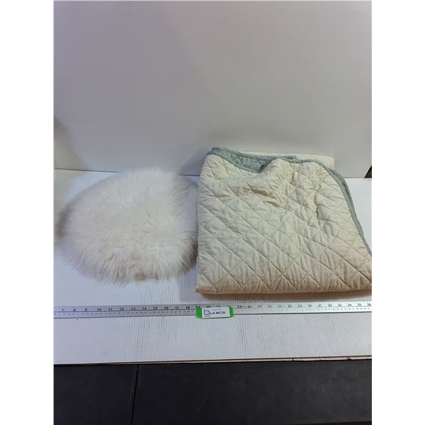 Fuzzy Chair Pad & Blanket/Sheet