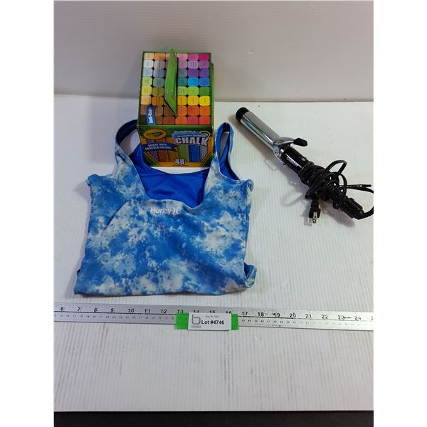 Crayola Chalk 48 Pack, Conair Hair Curler - Working, Hurley Childrens Bathing Suit