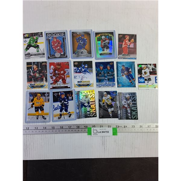 (16) Upper Deck Hockey Cards - Connor Bedard, Patrick Kane, Brady Tkachuk, Cannot Authenticate