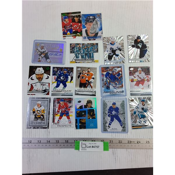 (16) Upper Deck Hockey Cards - Sidney Crosby, Alex Ovechkin, Cole Caufield, Cannot Authenticate