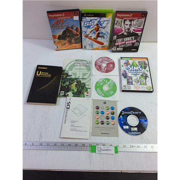 Assorted Playstation & Xbox Games - Untested - Tom Clancy's Splinter Cell, Starcraft, Ssx3, Misc