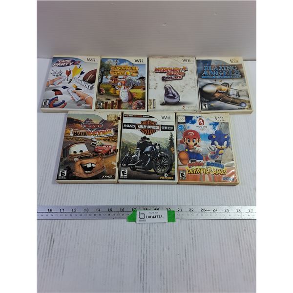 Assorted WII Game Discs - Harley Davidson, Cars, Mario & Sonic