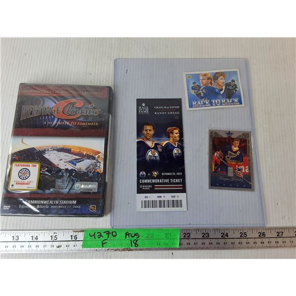 Heritage Classic 2003 DVDs, (2) Wayne Gretzky Cards