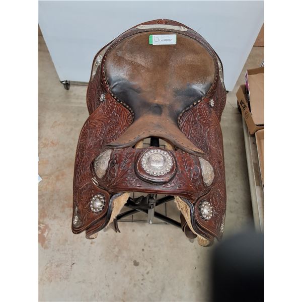 *14.5" Show Saddle- 6 1/4 Gullet,Single Rigging,Unknown Maker Model #6120 w/cover-stand not incl