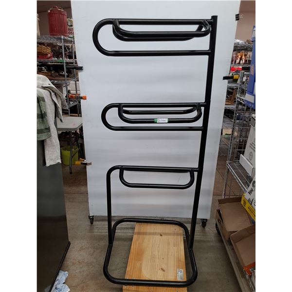 (1) 3-Tier Saddle Rack in Black Powder Coated Steel-30"x68"