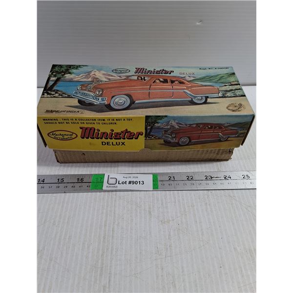 Vintage Minister Deluxe Mechanical &Automatic Toy Car in Original Box