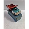 Image 4 : Vintage Asahi Tin Toy Chevrolet Dump Truck in Original Box-5" long