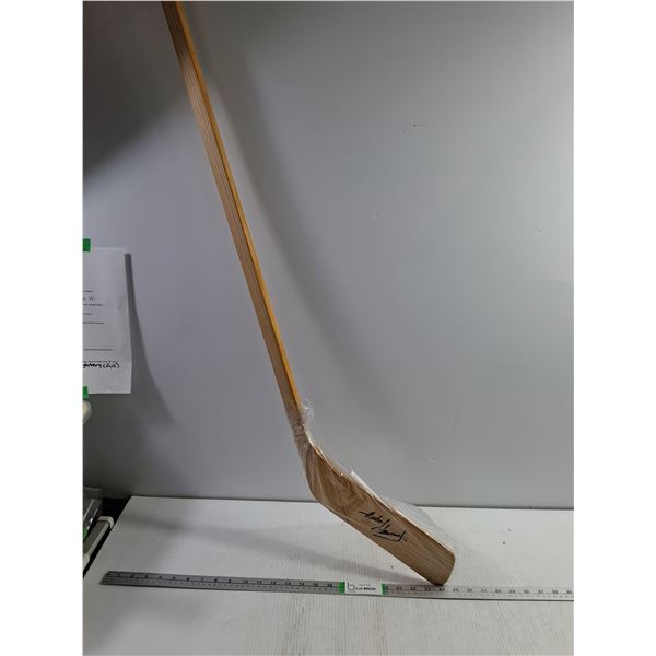 Wood Hockey Stick with Unknown Autograph-cannot authenticate