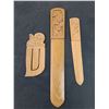Image 3 : Wooden Ox,Container,Letter openers,(2) Fans and Bookmark