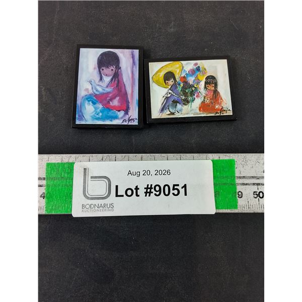 (2) Art Magnets Featuring Child and dove and (2) Children