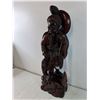 Image 2 : Vintage Chinese Fishermen Wooden Carving-24" Tallx8"Wide-Believed to be made of Asian Rosewood