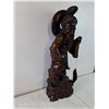 Image 3 : Vintage Chinese Fishermen Wooden Carving-24" Tallx8"Wide-Believed to be made of Asian Rosewood