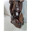 Image 5 : Vintage Chinese Fishermen Wooden Carving-24" Tallx8"Wide-Believed to be made of Asian Rosewood