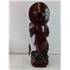 Image 7 : Vintage Chinese Fishermen Wooden Carving-24" Tallx8"Wide-Believed to be made of Asian Rosewood