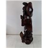 Image 8 : Vintage Chinese Fishermen Wooden Carving-24" Tallx8"Wide-Believed to be made of Asian Rosewood