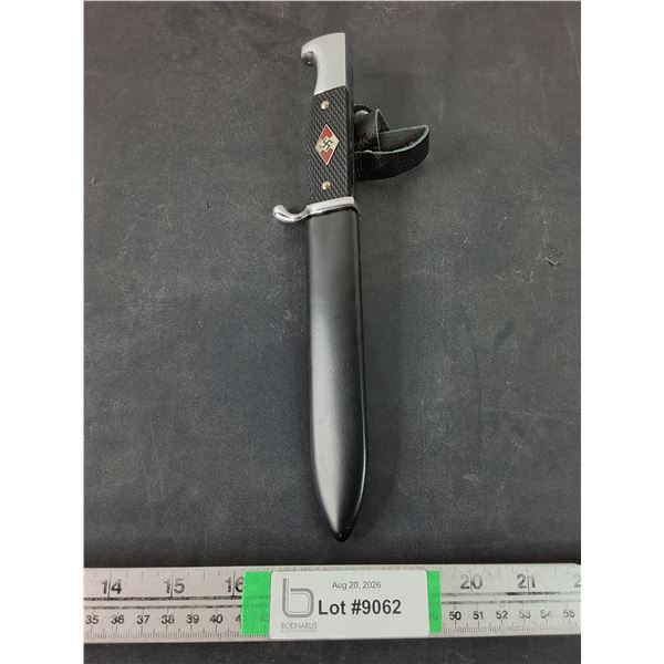 German WW II Hitler Junior Youth Knife and Scabbard-11"