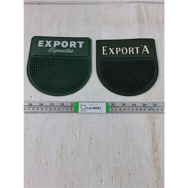 (2) Vintage "Export A" Rubber Change Mats