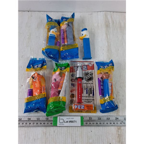 (7) Vintage PEZ Dispensers- 6 in original Pkg.