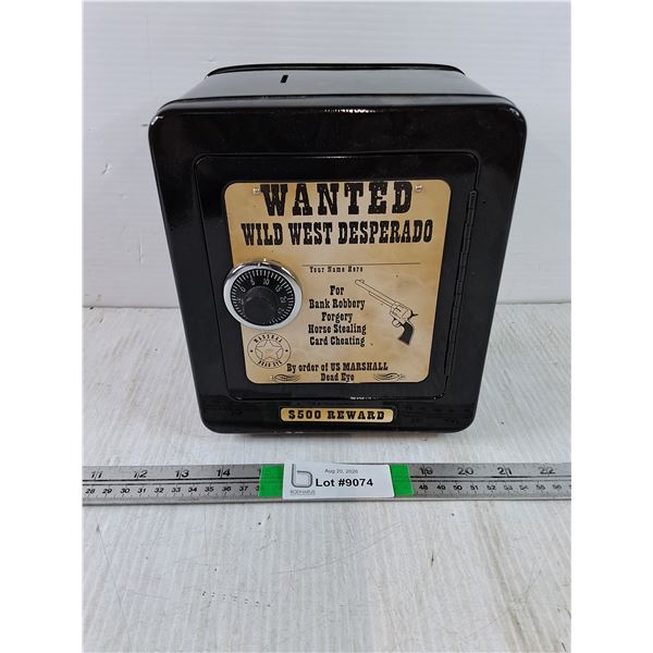 Vintage "Wild West Desperado" Steel Toy Safe&Bank
