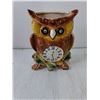 Image 2 : (2) Vintage Ceramic Decorative Owl Wall Clocks